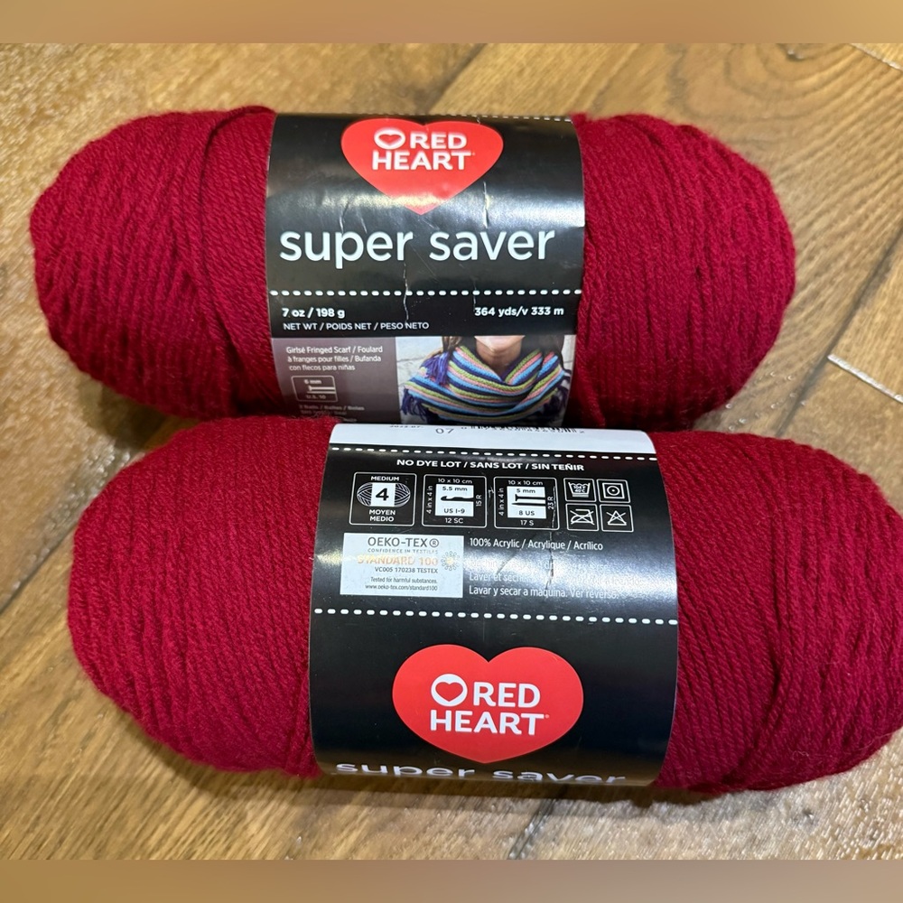 Red Heart Super Saver Yarn Burgandy